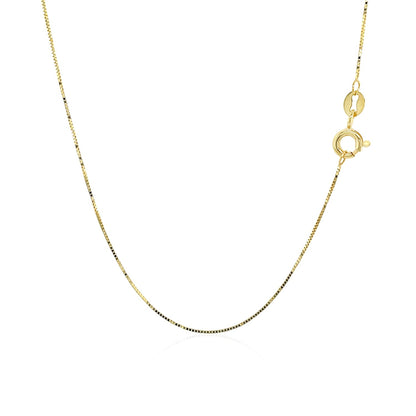 10k Yellow Gold Classic Box Chain 0.45mm