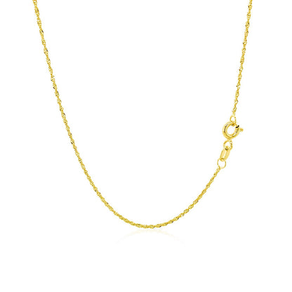 14k Yellow Gold Singapore Chain 1.0mm