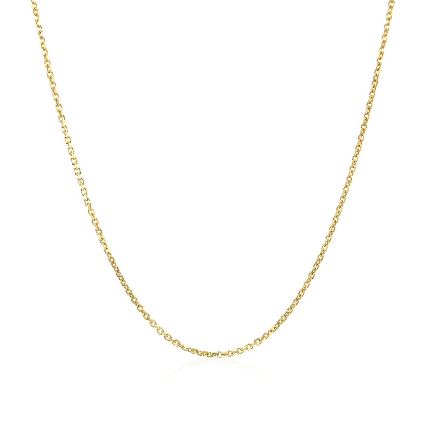 10k Yellow Gold Cable Chain 1.1mm