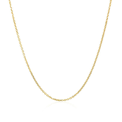 10k Yellow Gold Cable Chain 1.1mm