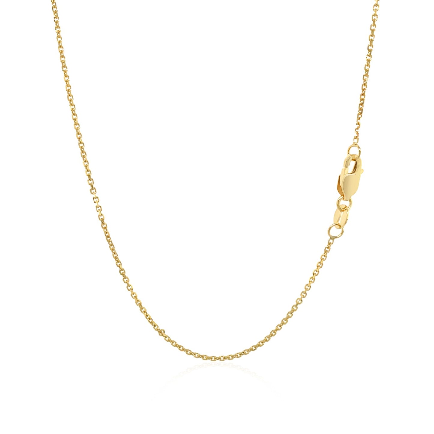 10k Yellow Gold Cable Chain 1.1mm