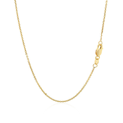 10k Yellow Gold Cable Chain 1.1mm