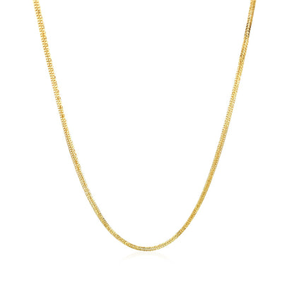 14k Yellow Gold Foxtail 1.0mm Chain