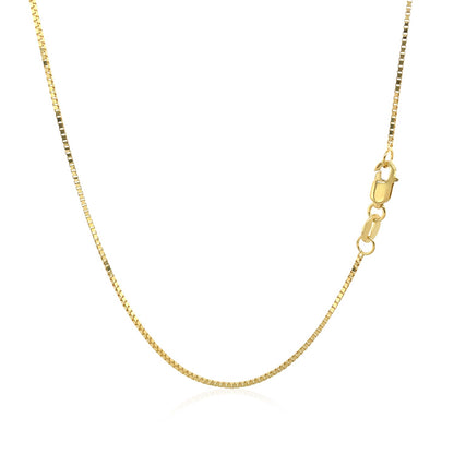 14k Yellow Gold Classic Box Chain 0.8mm