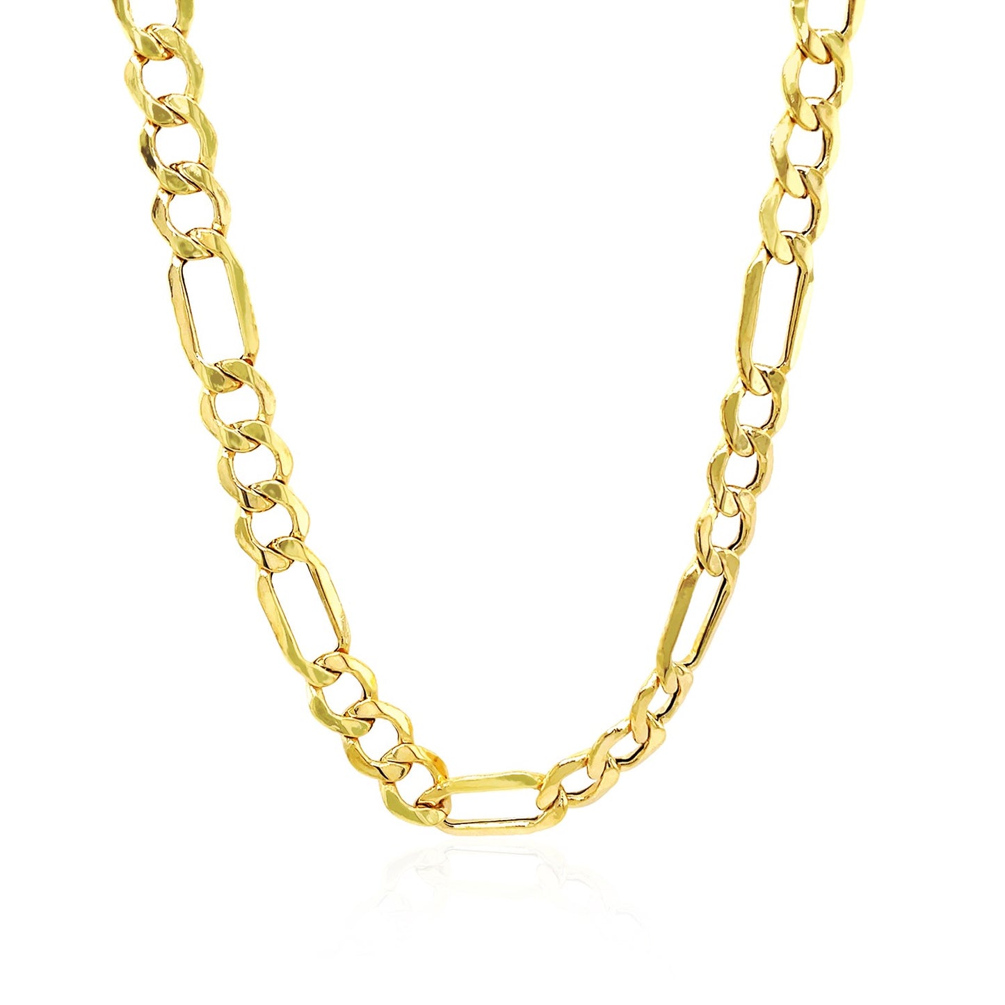 6.5mm 10k Yellow Gold Lite Figaro Chain