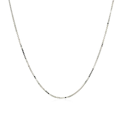 14k White Gold Adjustable Box Chain 0.7mm