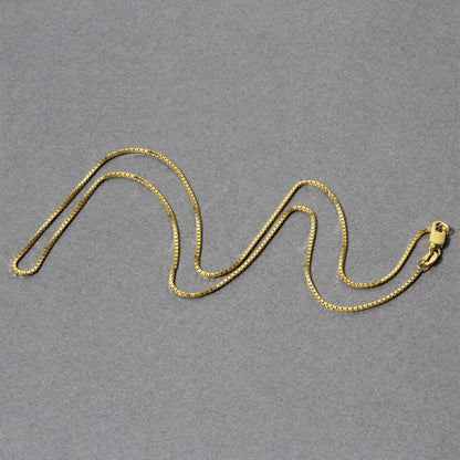 14k Yellow Gold Classic Box Chain 1.0mm