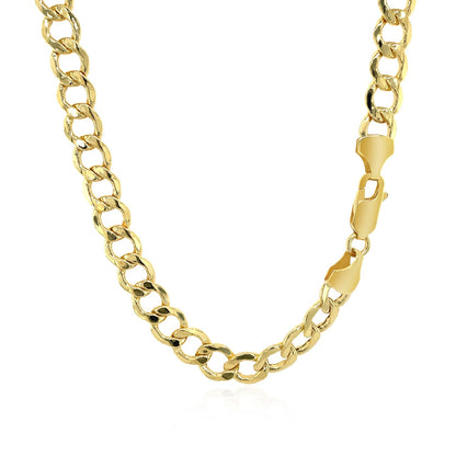 6.2mm 14k Yellow Gold Curb Chain