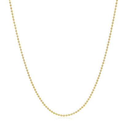 14k Yellow Gold Bead Chain 1.0mm