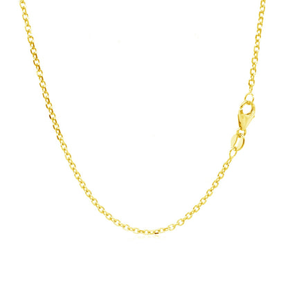 14k Yellow Gold Adjustable Cable Chain 1.5mm