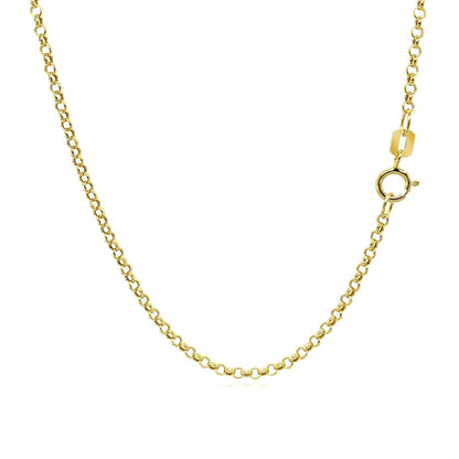 14k Yellow Gold Rolo Chain 1.9mm