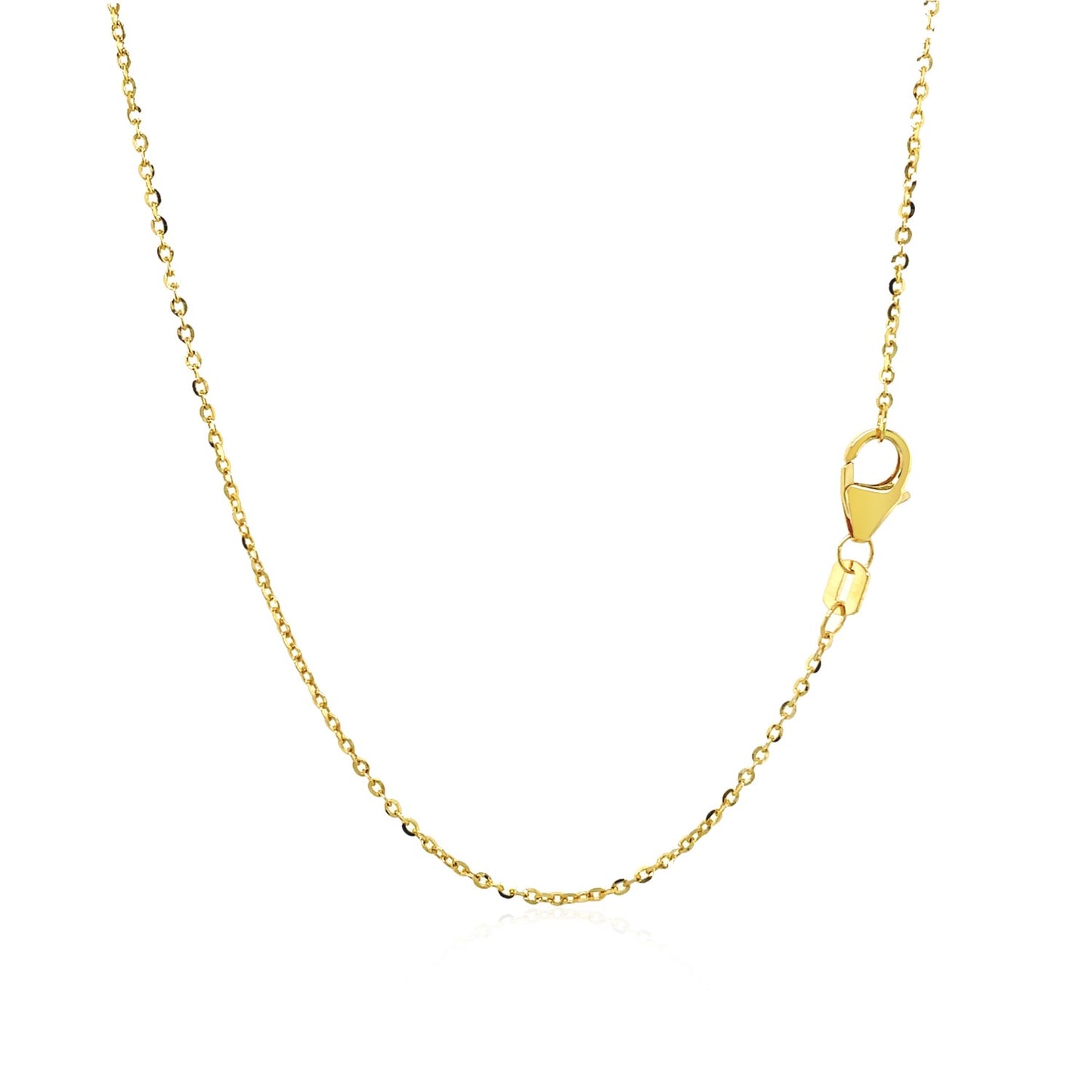 14k Yellow Gold Double-Strand Chain Necklace with Puff Moon and Star