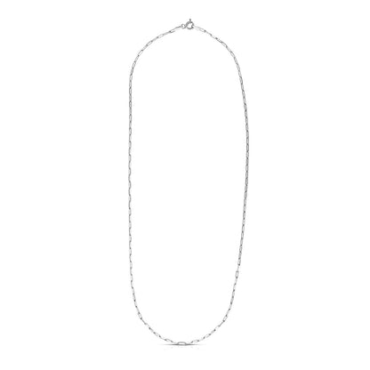 Sterling Silver Rhodium Plated Paperclip Chain (1.8 mm)