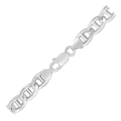 Sterling Silver Rhodium Plated Mariner Chain 8.0mm