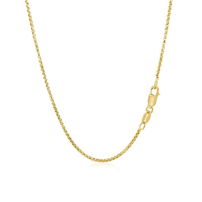 14k Yellow Gold Round Box Chain 1.35 mm