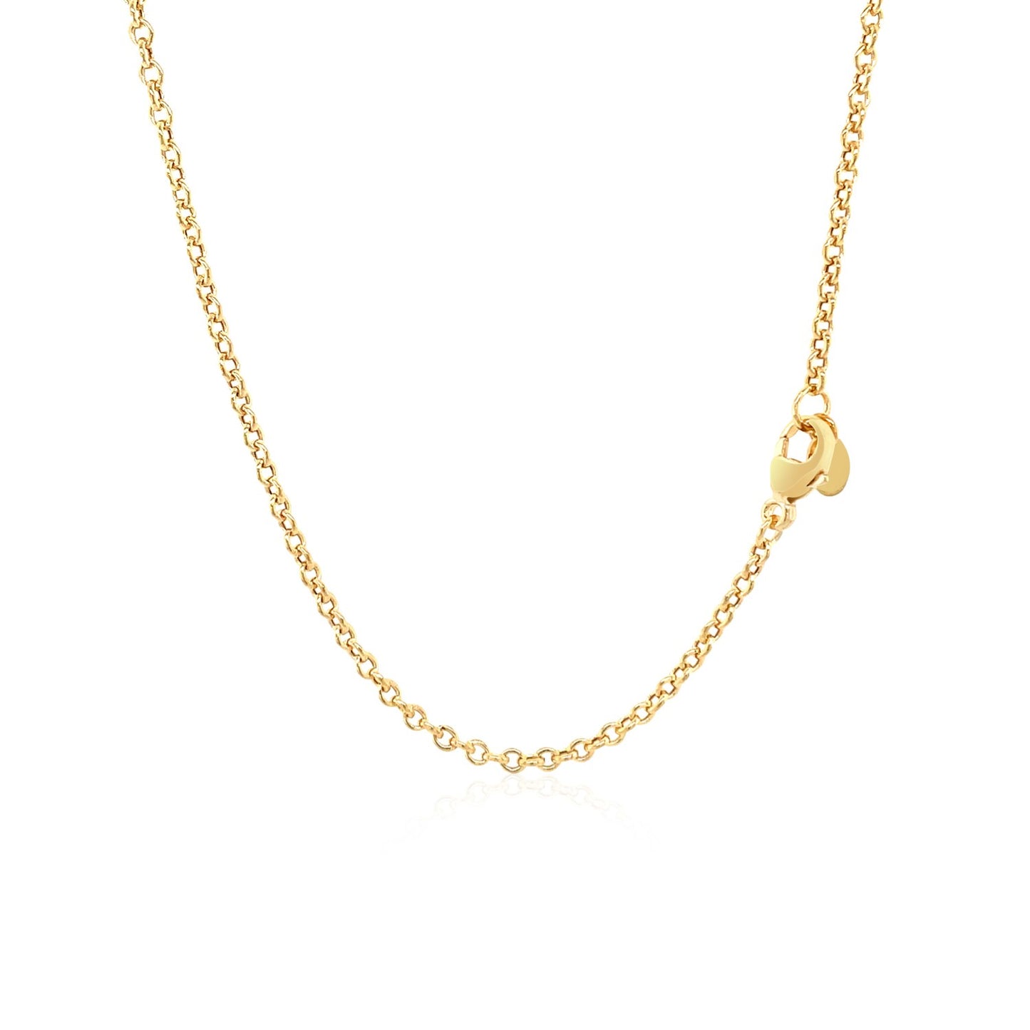 14k Yellow Gold Chain Necklace with Polished Knot