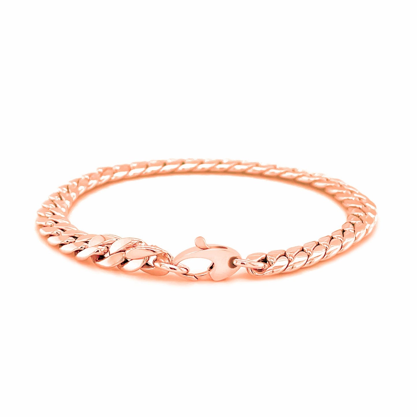 14K Rose Gold Cuban Link Bracelet