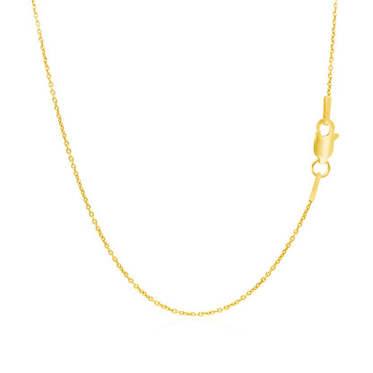 14k Yellow Gold Round Cable Link Chain 1.1mm