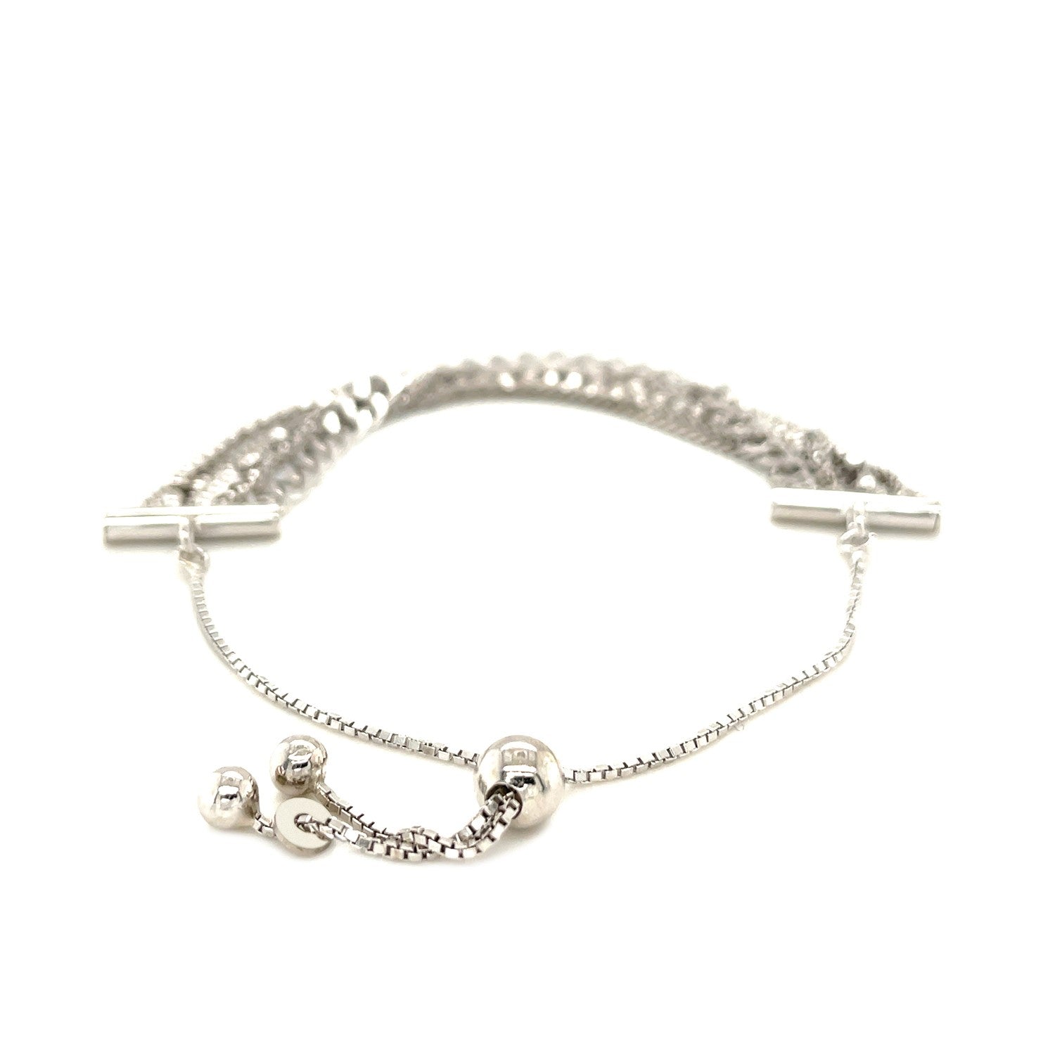 Adjustable Multi Chain Bracelet in Sterling Silver - Alexandria Jewelry & Company Beverly Hills