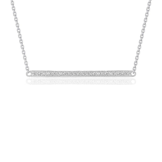 Diamond Bar Pendant in 14k White Gold (1/4 cttw) - Alexandria Jewelry & Company Beverly Hills