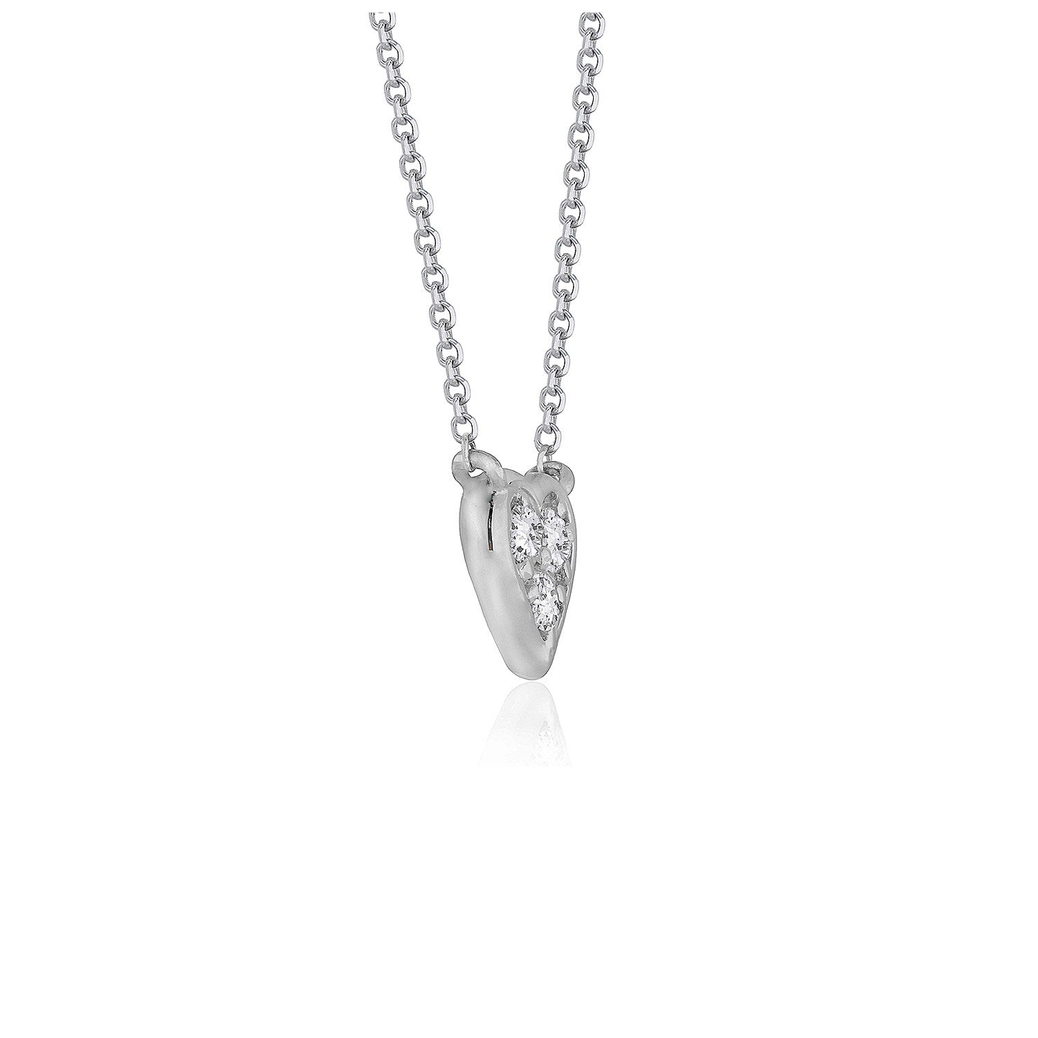 Diamond Heart Design Pendant in 14k White Gold - Alexandria Jewelry & Company Beverly Hills