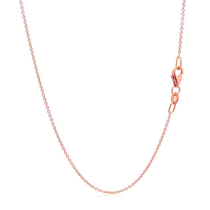 Double Extendable Cable Chain in 14k Rose Gold (1.0mm) - Alexandria Jewelry & Company Beverly Hills