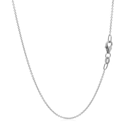 Double Extendable Cable Chain in 14k White Gold (1.0mm) - Alexandria Jewelry & Company Beverly Hills