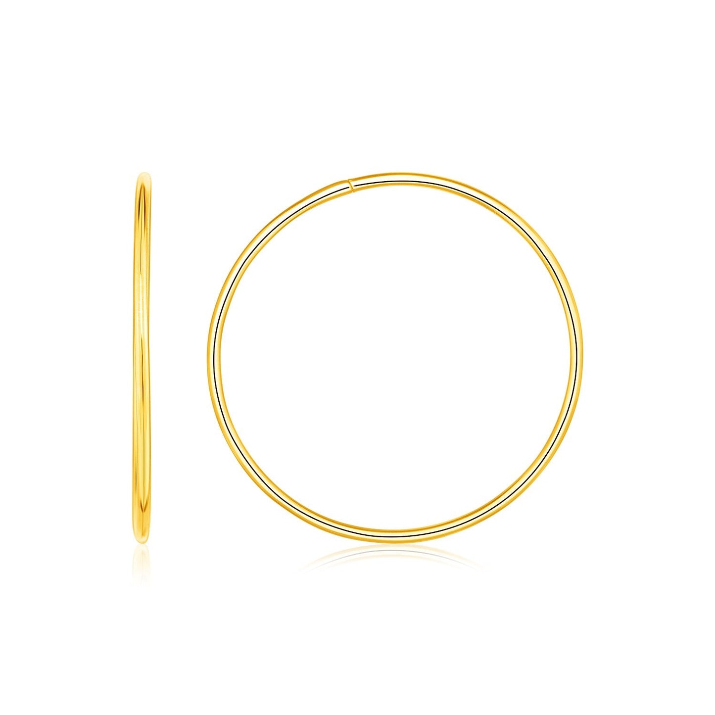 Endless Hoop Style Earrings in 14K Yellow Gold - Alexandria Jewelry & Company Beverly Hills