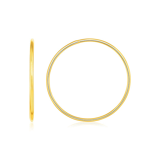 Endless Hoop Style Earrings in 14K Yellow Gold - Alexandria Jewelry & Company Beverly Hills