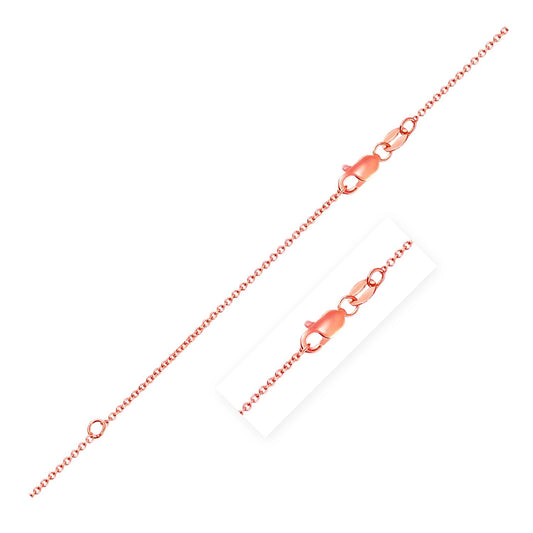 Extendable Cable Chain in 14k Rose Gold (1.0mm) - Alexandria Jewelry & Company Beverly Hills