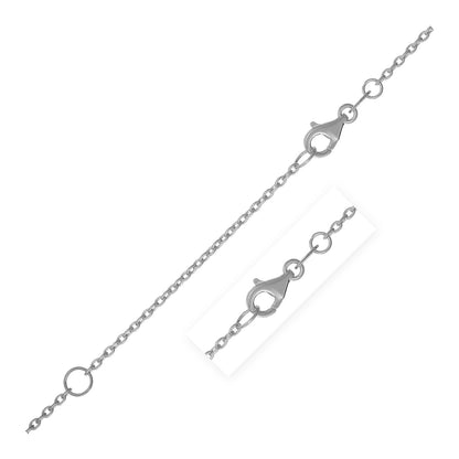 Extendable Cable Chain in 14k White Gold (1.2mm) - Alexandria Jewelry & Company Beverly Hills