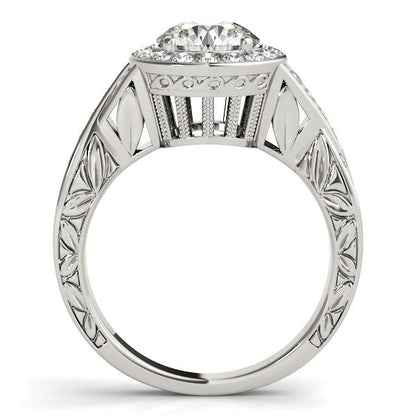 Halo Set Diamond Engagement Ring in 14k White Gold (1 5/8 cttw) - Alexandria Jewelry & Company Beverly Hills